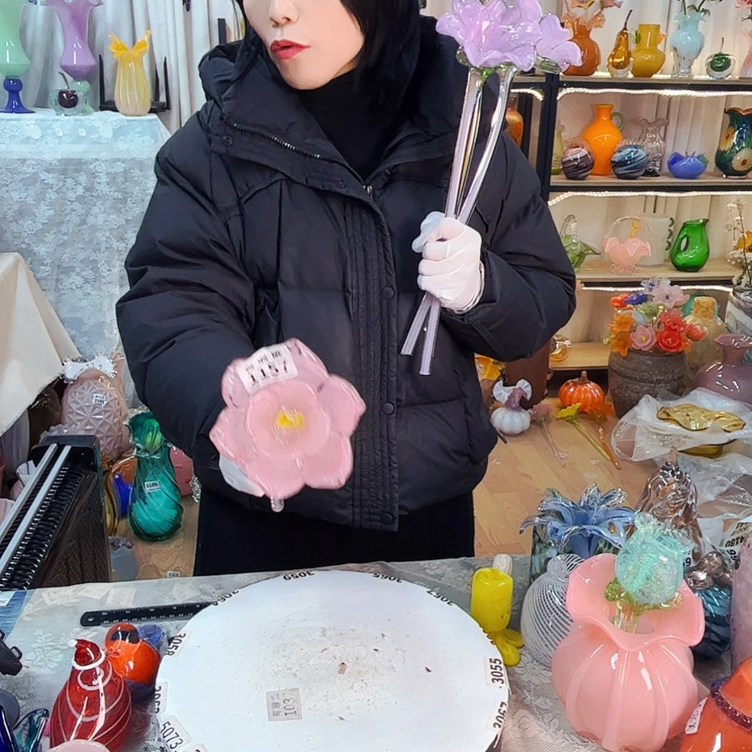 荷花家悦美居琉璃摆件瑕疵