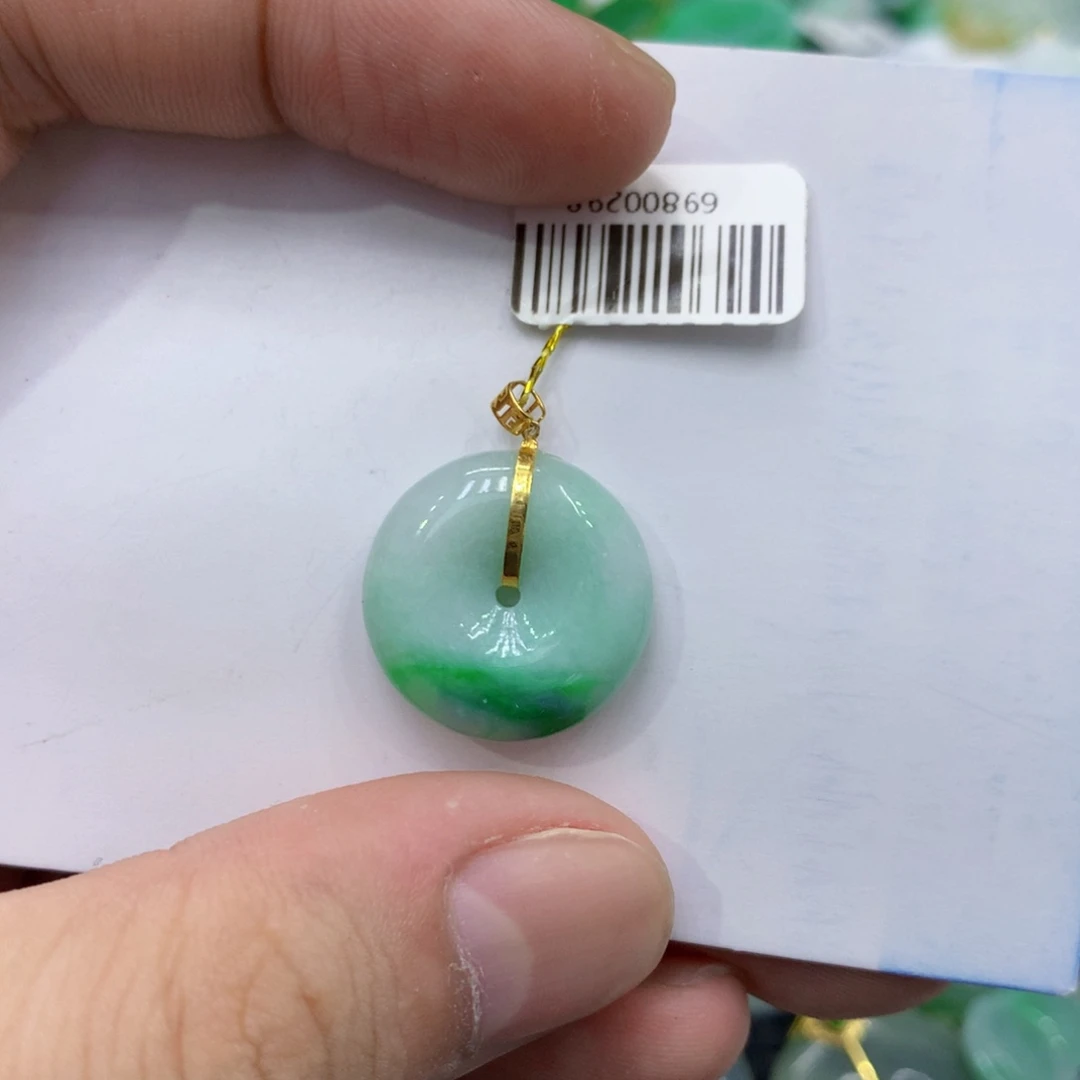*****颈饰18K金镶嵌翡翠翡翠