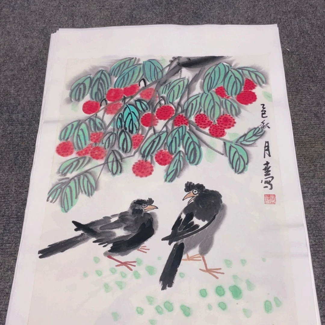 国画1.4平尺纯手绘国画作品