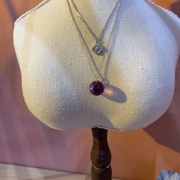 极简轻奢风｜巴西紫水晶单珠纯银项链