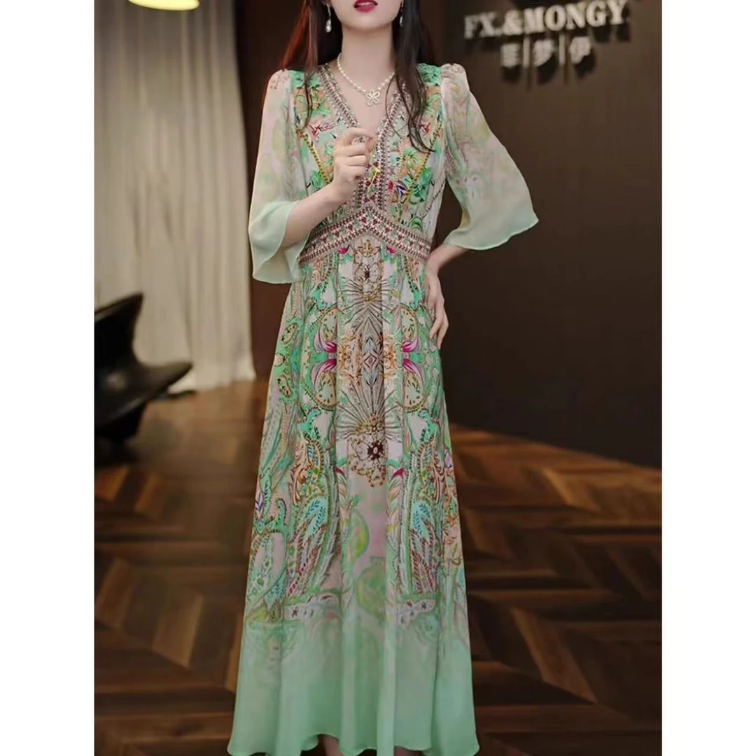 【连衣裙】春季高档连衣裙春装设计感时装女装服装[ZX]Z