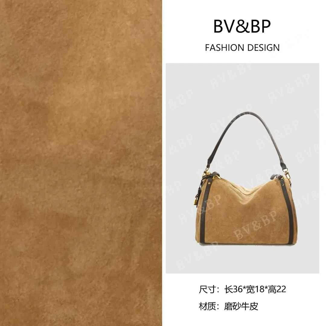 BV&BP· 原创设计 真皮高定手提单肩斜跨包 BV362418-中号-栗色