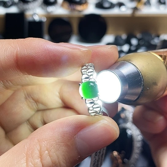 翡翠银S925镶嵌戒指