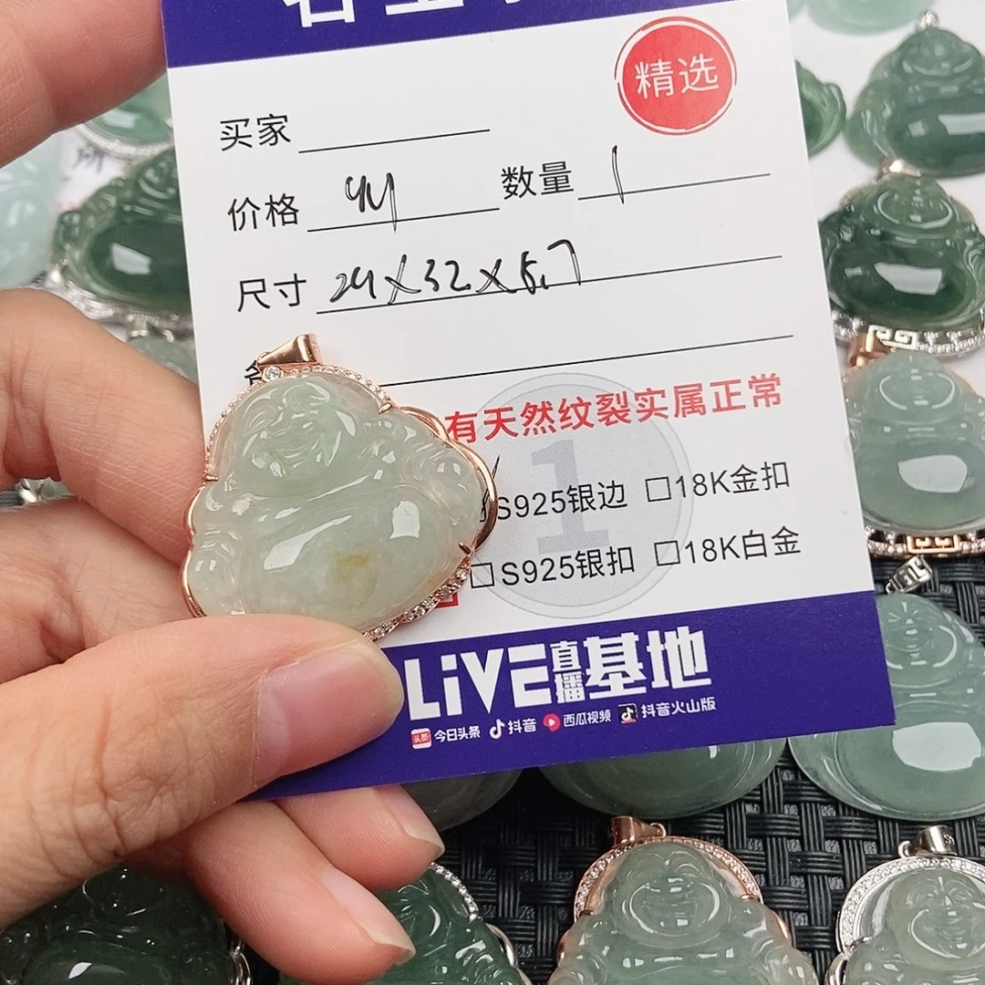 翡翠银S925镶嵌颈饰