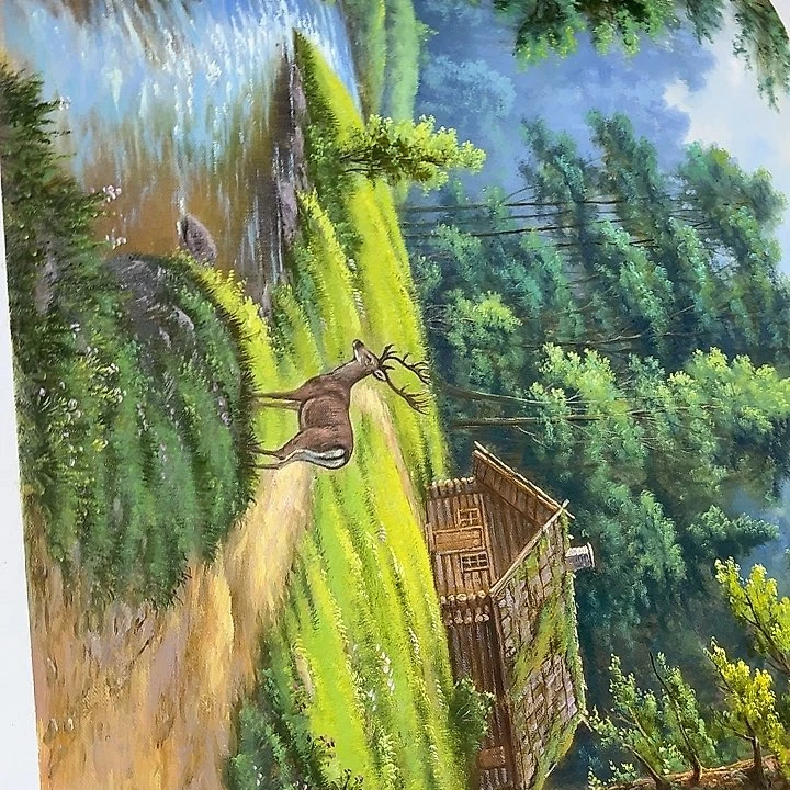 油画恭喜嘻嘻仔仔细细