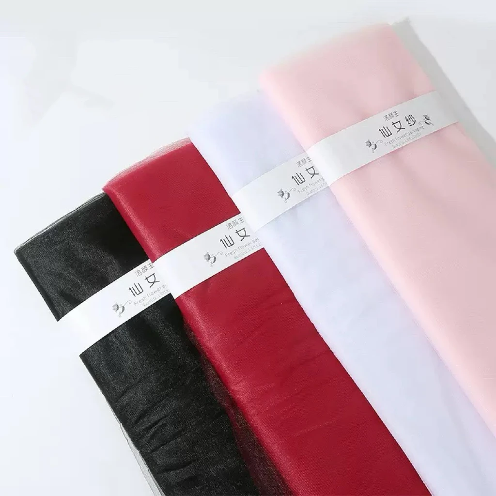 花束仙女纱鲜花全套特价包花玫瑰材料网纱超大纱幔有钱花花花束