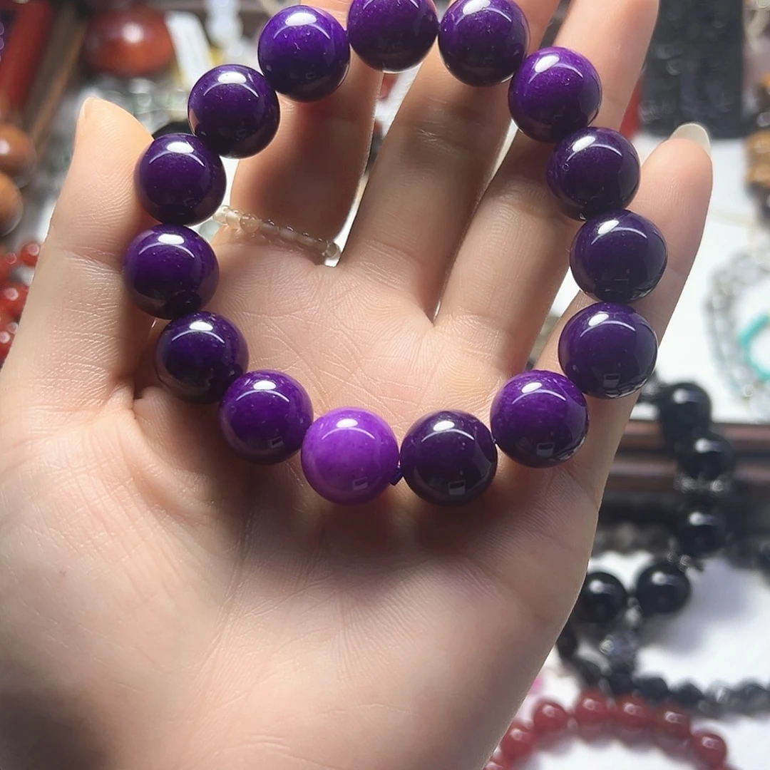 石英岩玉未镶嵌手链石英岩玉紫玉14