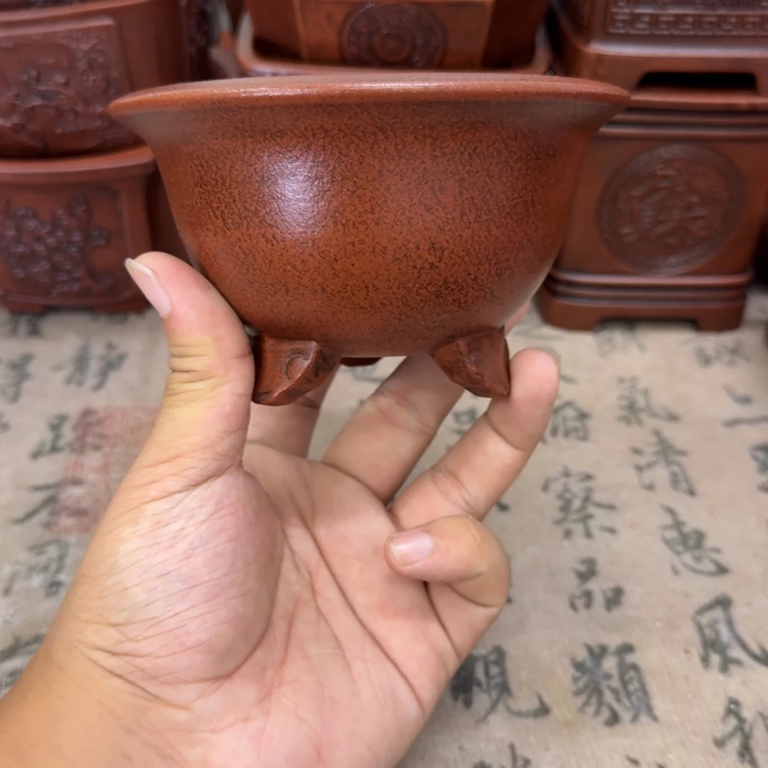 紫砂花盆10.5x6.5内经紫砂花盆