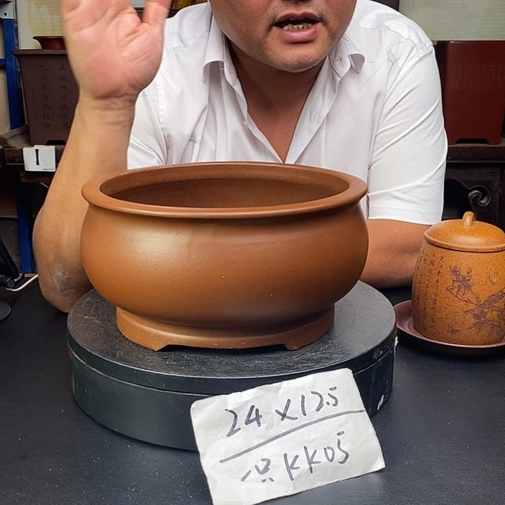 紫砂花盆货号一只KK005