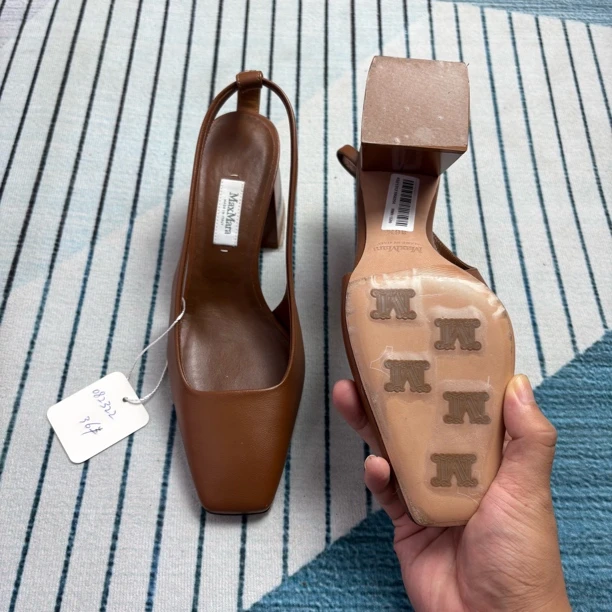 未使用 MaxMara maxmara主线棕色高跟凉鞋三六半码