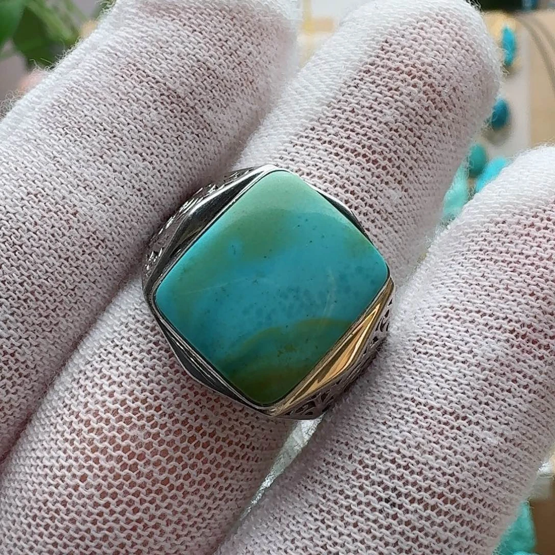 绿松石珠宝奇石银S925镶嵌