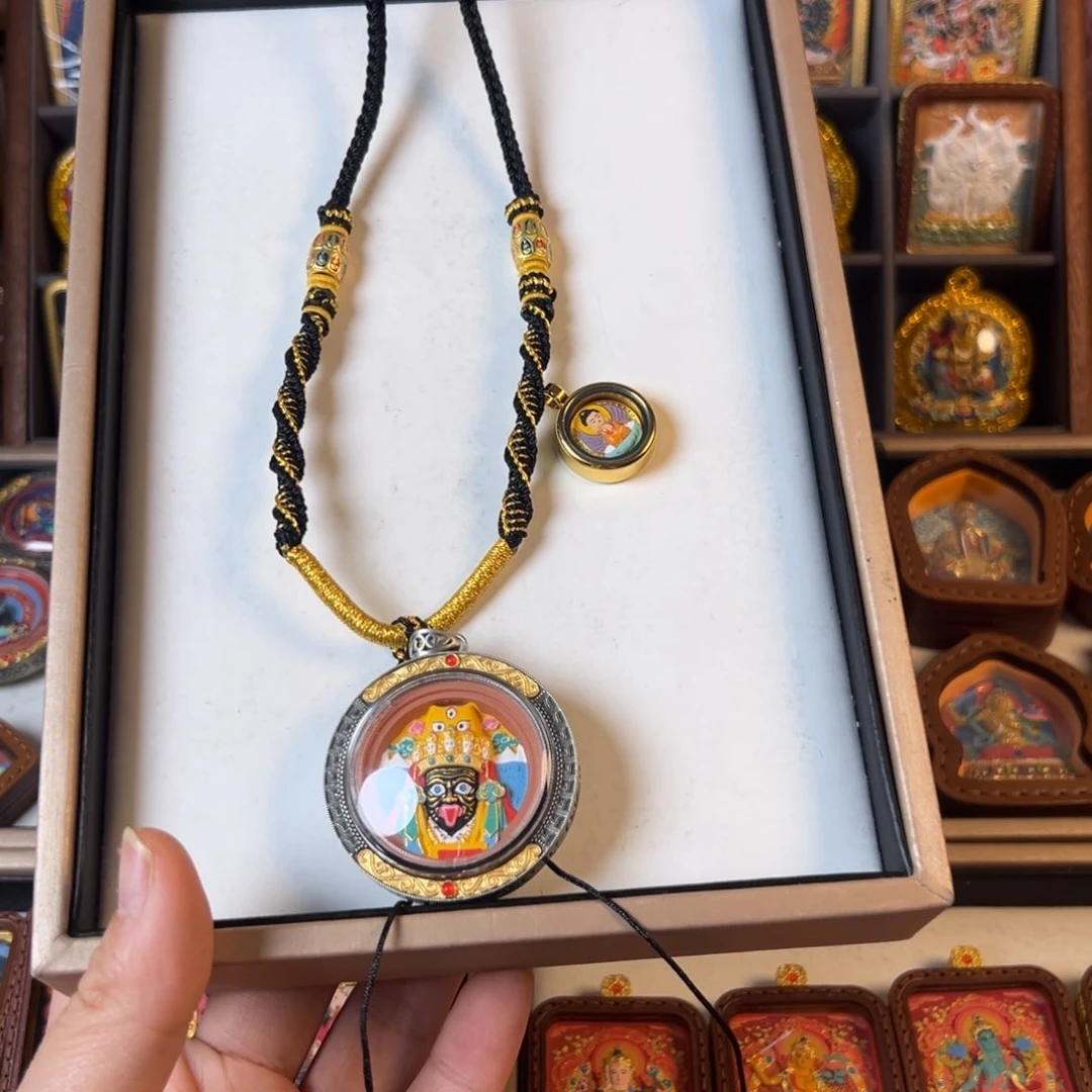 吊坠l**靖装裱画立体擦擦扎吉拉姆➕阿弥陀佛