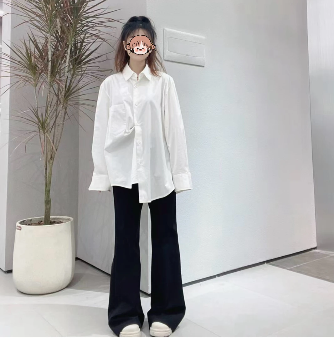 南南花苞袖蚕丝衬衣韩版休闲女士衬衫