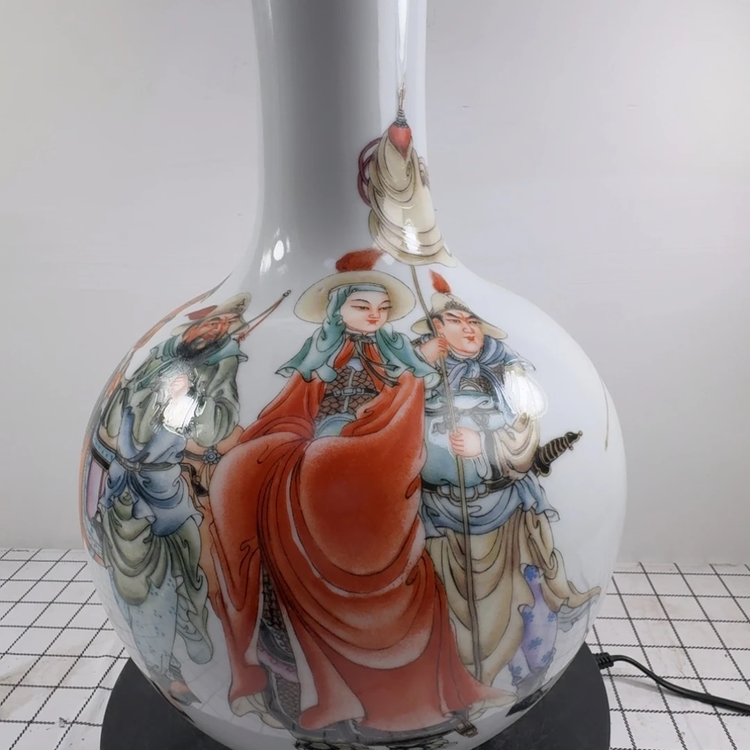 波***瓶粉彩人物故事陶瓷瓶