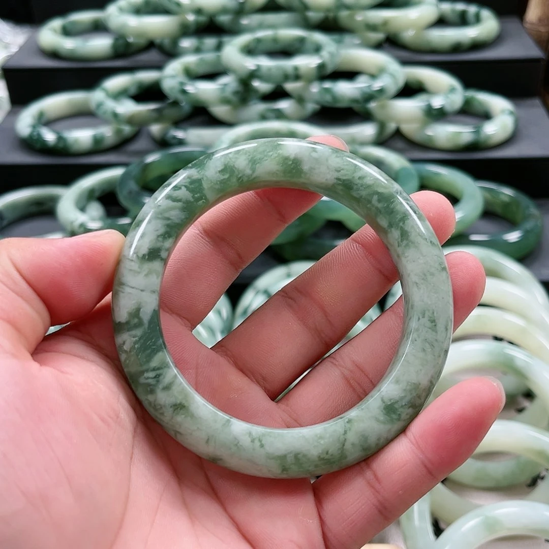 【闪购商品】未镶嵌透闪石-蛇纹石玉手镯7