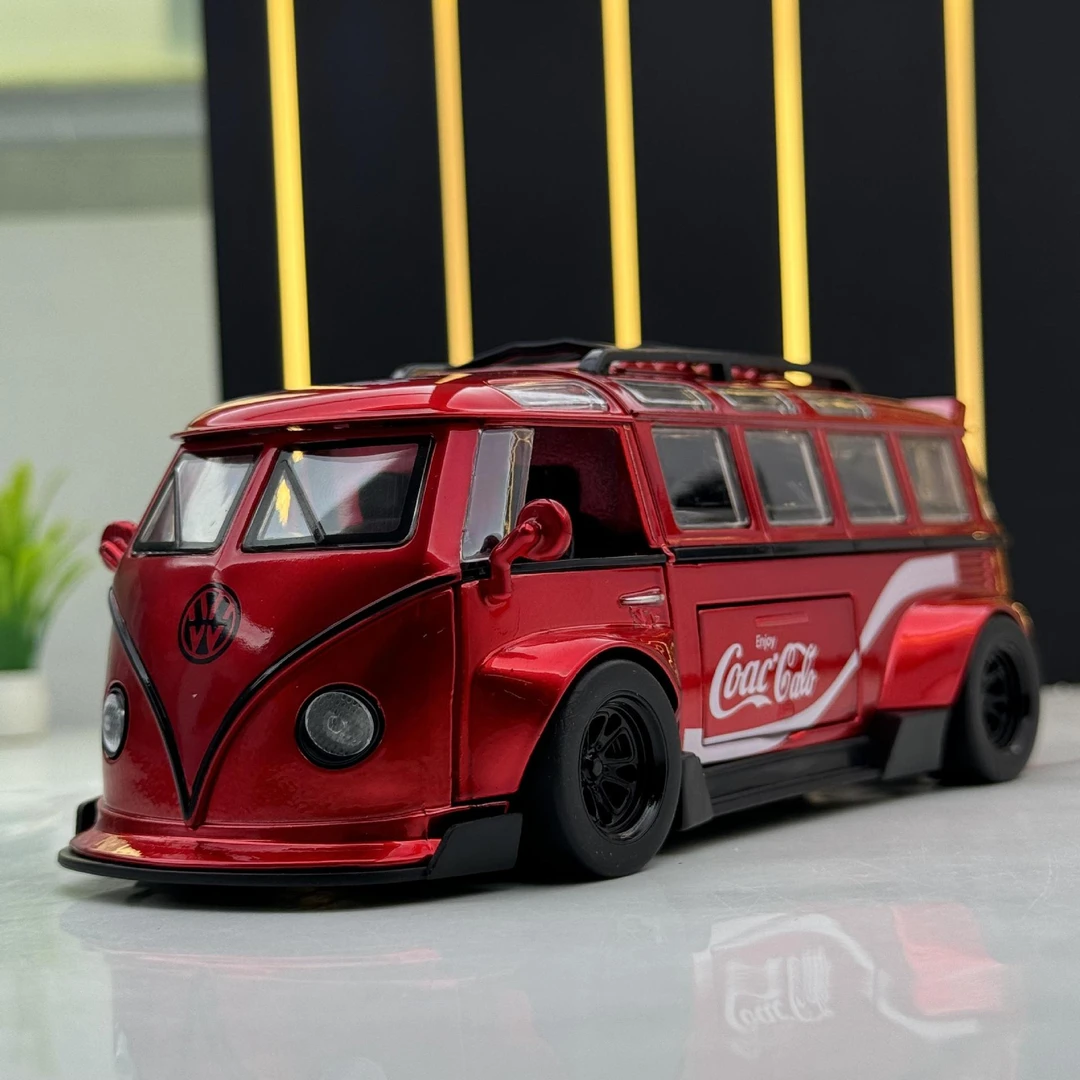 【大众T1】可乐限定仿真合金汽车模型收藏摆件车模合金玩具车