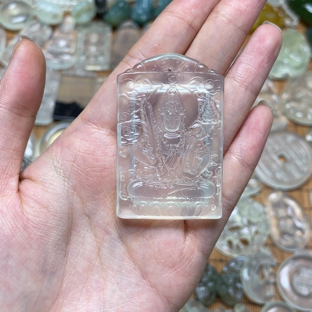 未镶嵌蛇纹石玉颈饰鶴