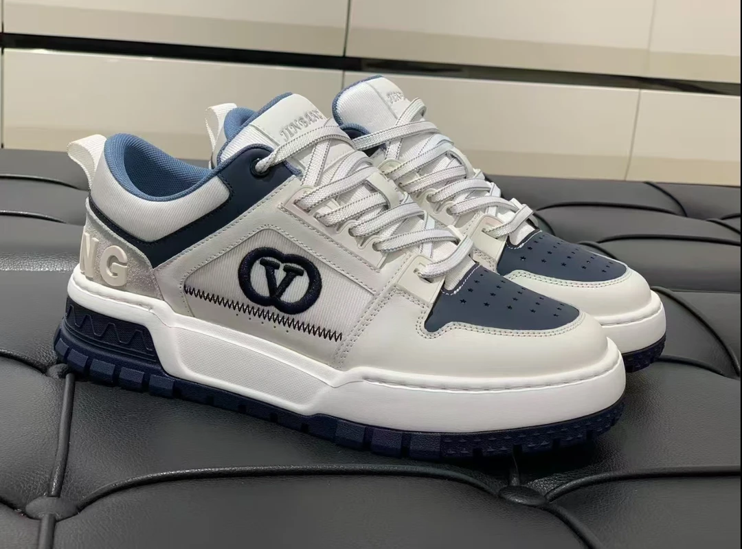 欧品【偏大】夏季透气时尚百搭日常潮流休闲拼牛仔皮鞋  2884-13