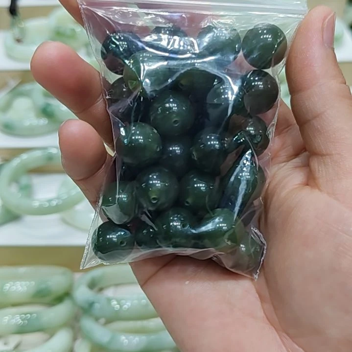 未镶嵌蛇纹石玉手链瑕疵珠子介意勿拍，多样性发货拍一发一卡14