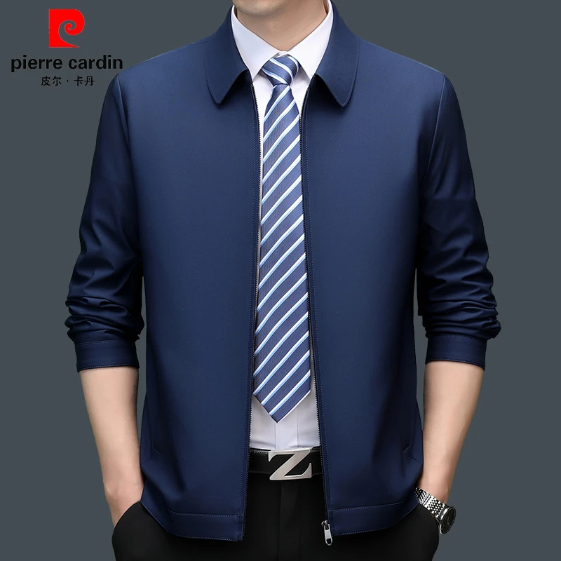 【官方正品】男士行政商务夹克外套翻领中老年春秋冬款宽松爸爸装