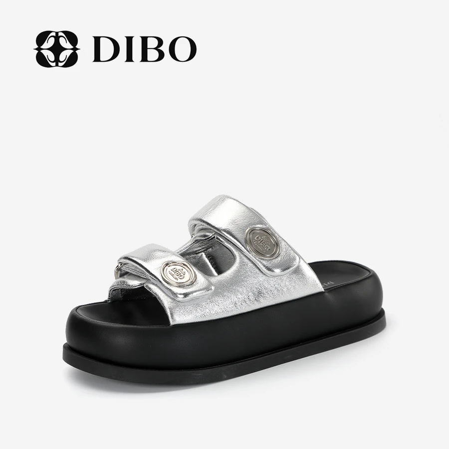 DIBO GENRE 缤纷盛夏 圆形金属扣双一字带拖鞋易穿魔术贴25220512