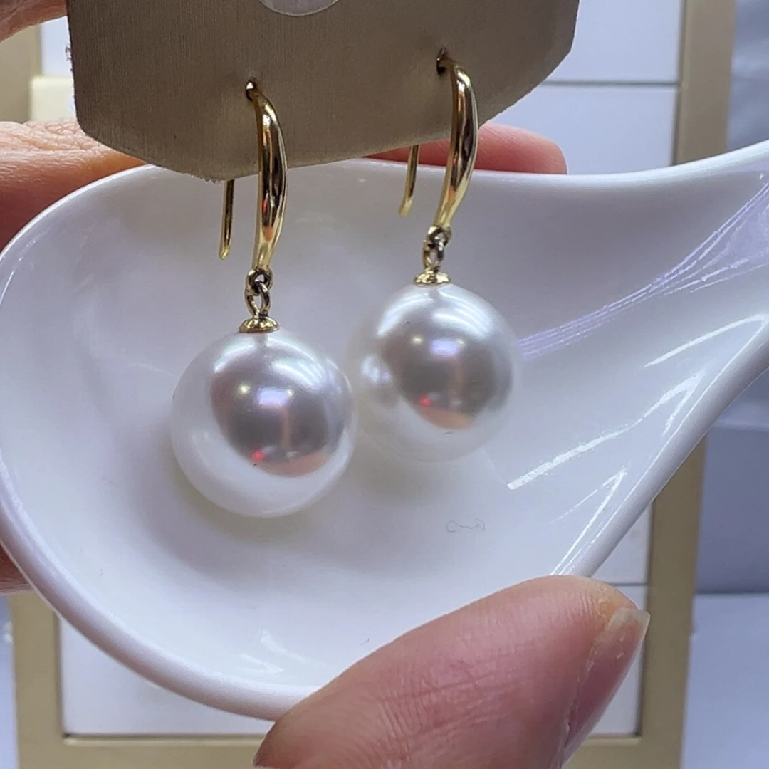 银S925镶嵌淡水珍珠耳饰
