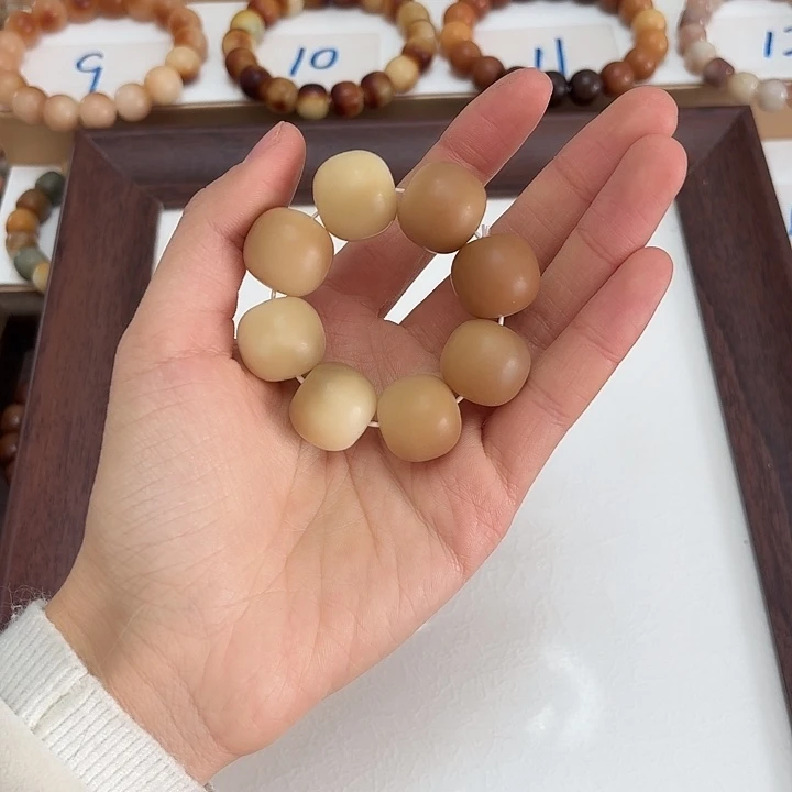 手串菩提根/象牙果卡19干磨落地果缅料桶珠