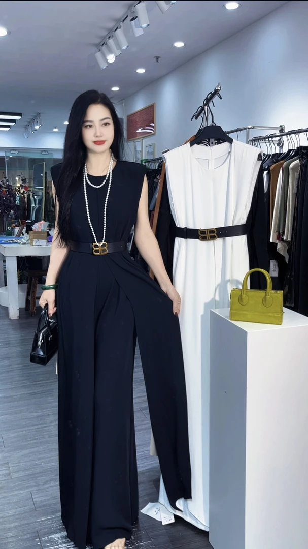 2025新款显瘦女神飘带连体裤送腰带61382