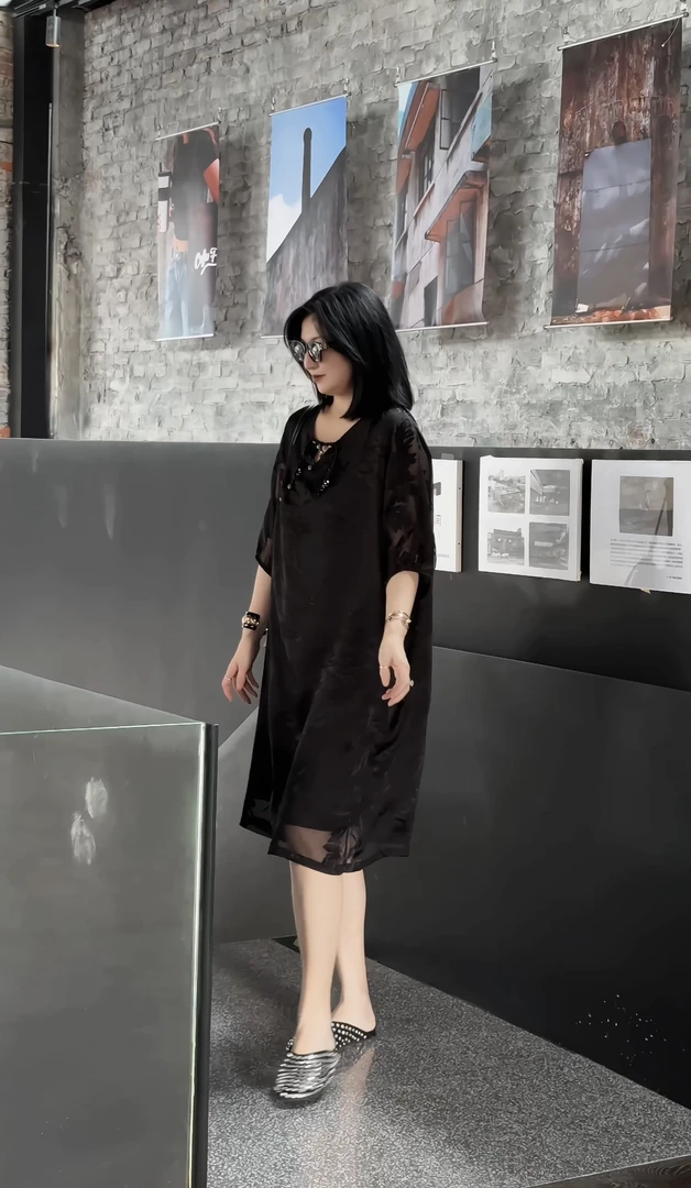 【娜姐国风80001款】2025年巴瑟大码女装宽松显瘦百搭潮流中长裙