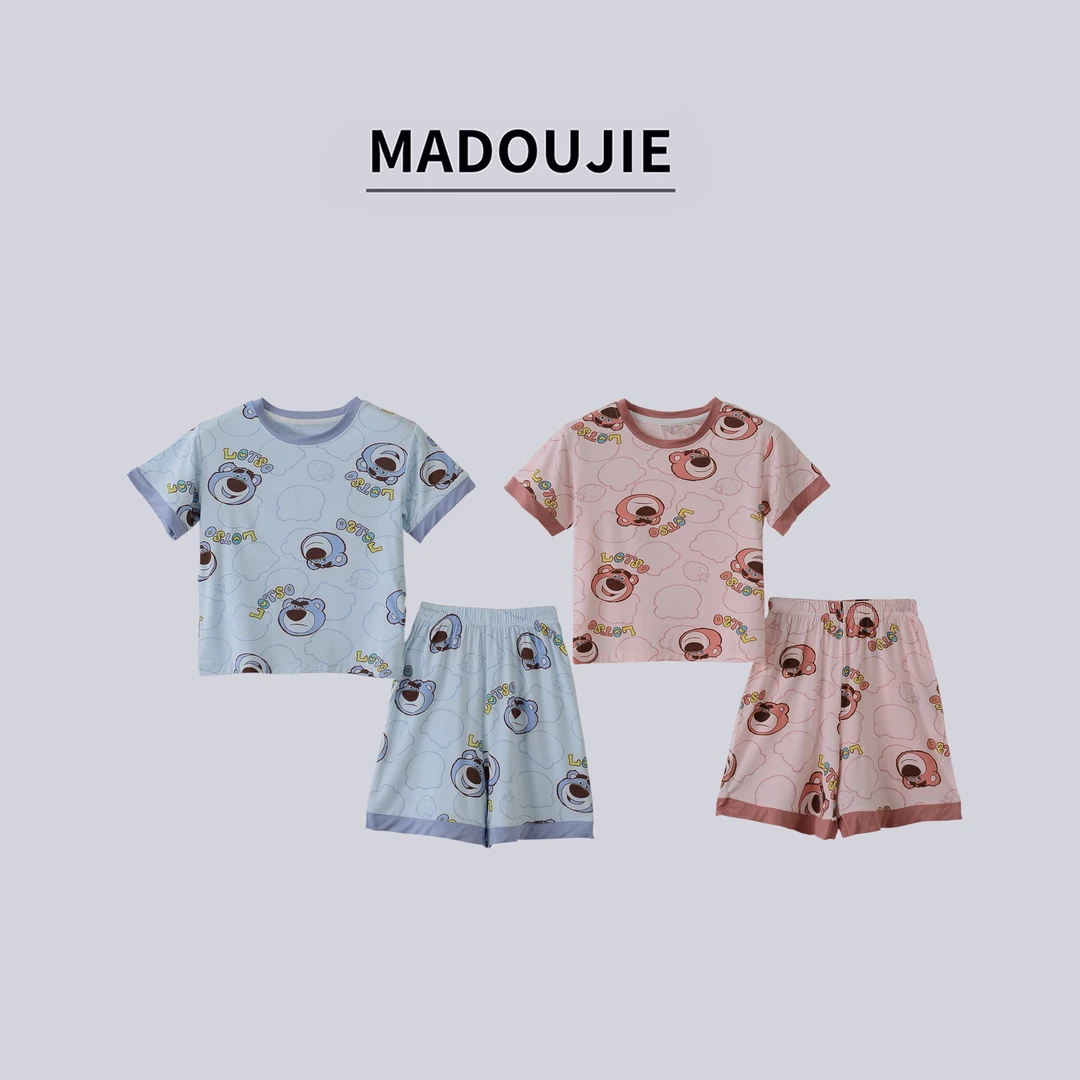 007童装夏季25新款洋气宽松T恤男童女童短袖套装230078