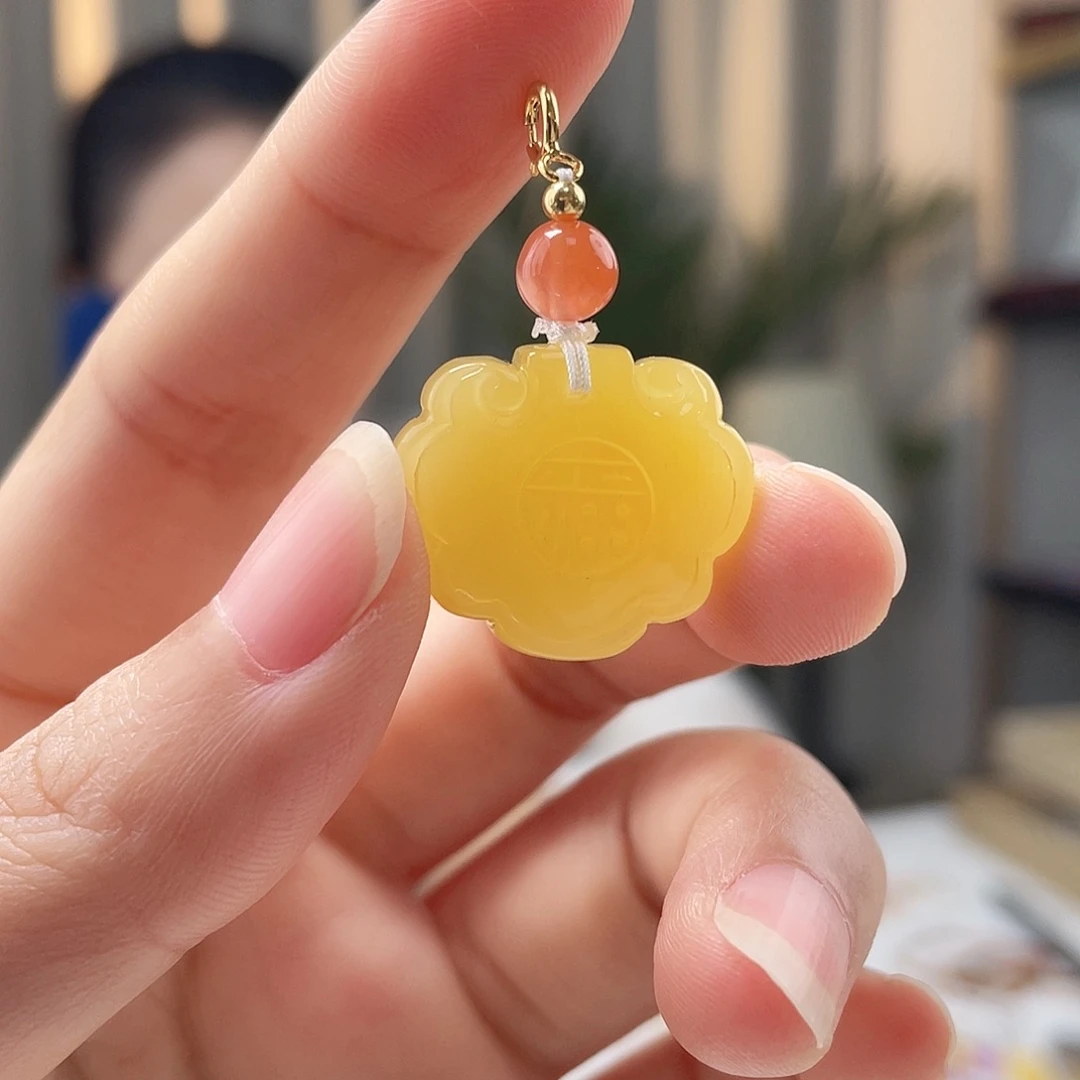未镶嵌琥珀裸石蜜蜡吊坠