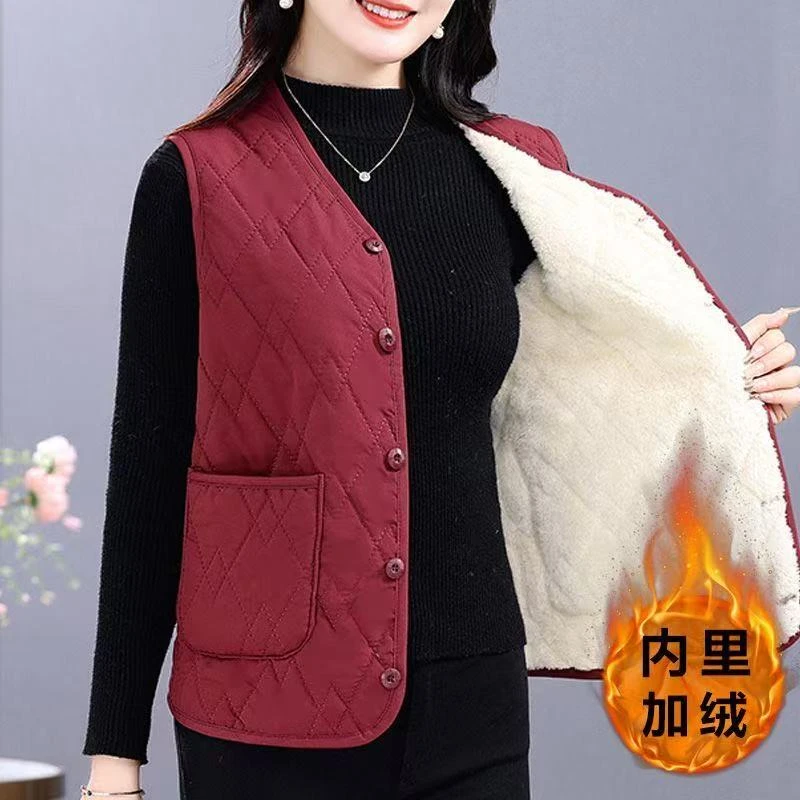 2025秋冬新款  北极绒加厚马甲  加绒马甲坎肩妈妈内搭外穿