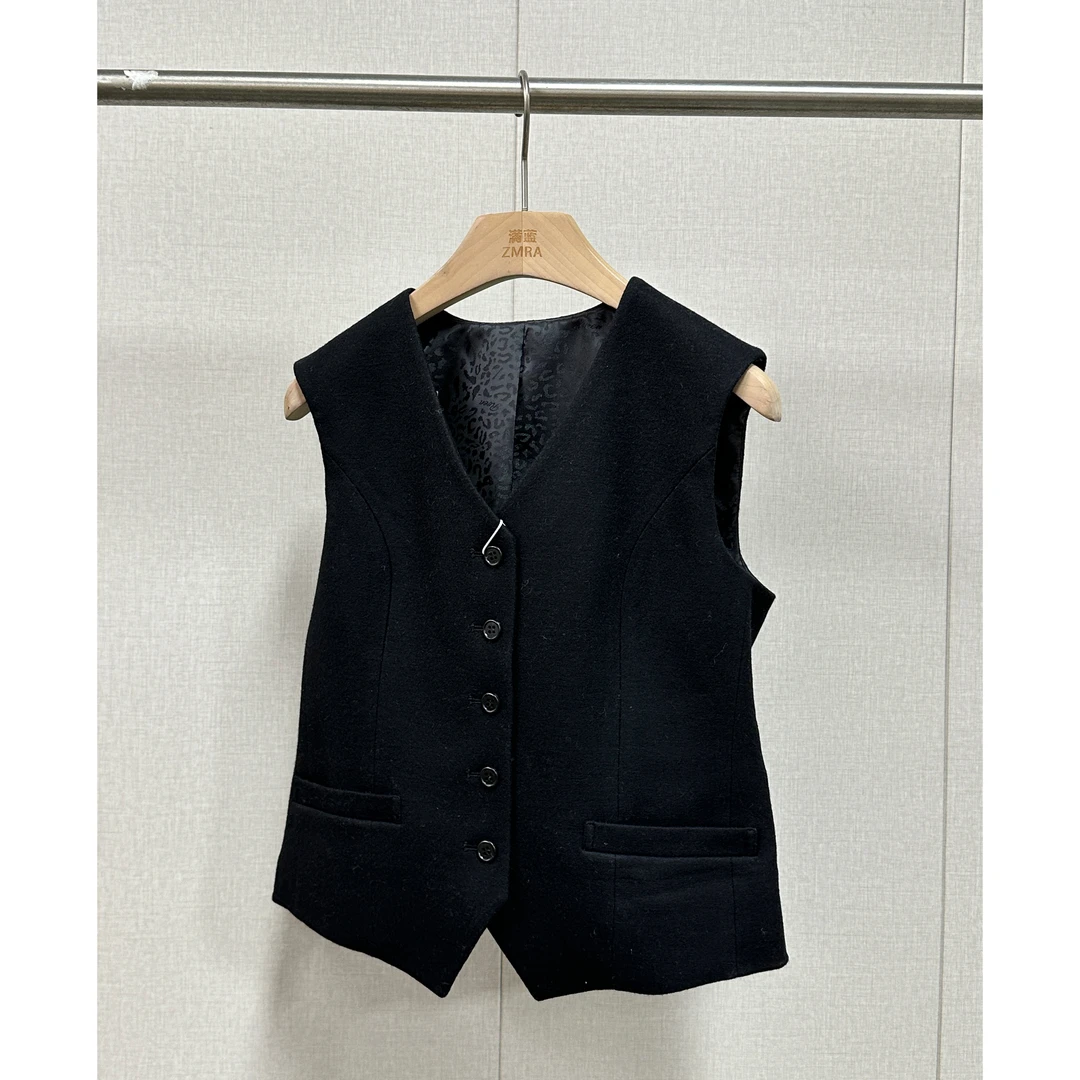 ZM2410 秋冬新款通勤气质百搭西装马夹背心