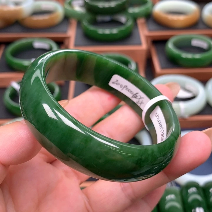 未镶嵌手镯和田玉（碧玉）6061圈口