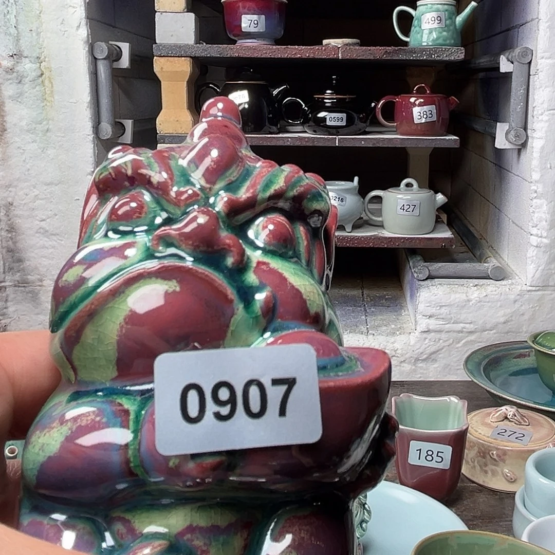 小***食摆件陶窑口自销原矿钧瓷