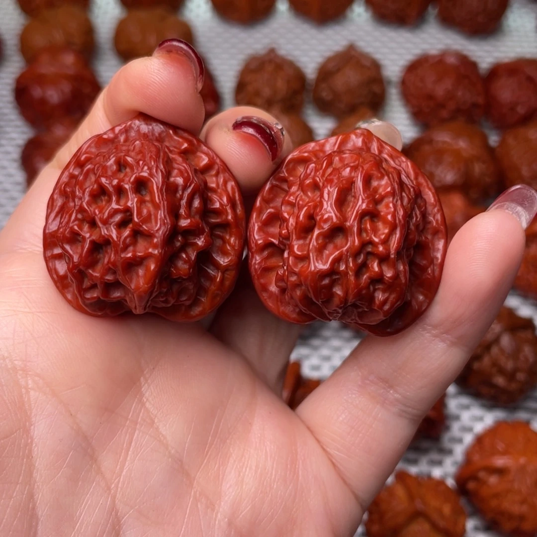 桃核吊坠盘山两棱34