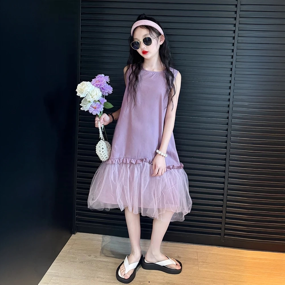 女童裙子高级感夏季2025新款女大童度假沙滩裙连衣裙儿童海边穿搭