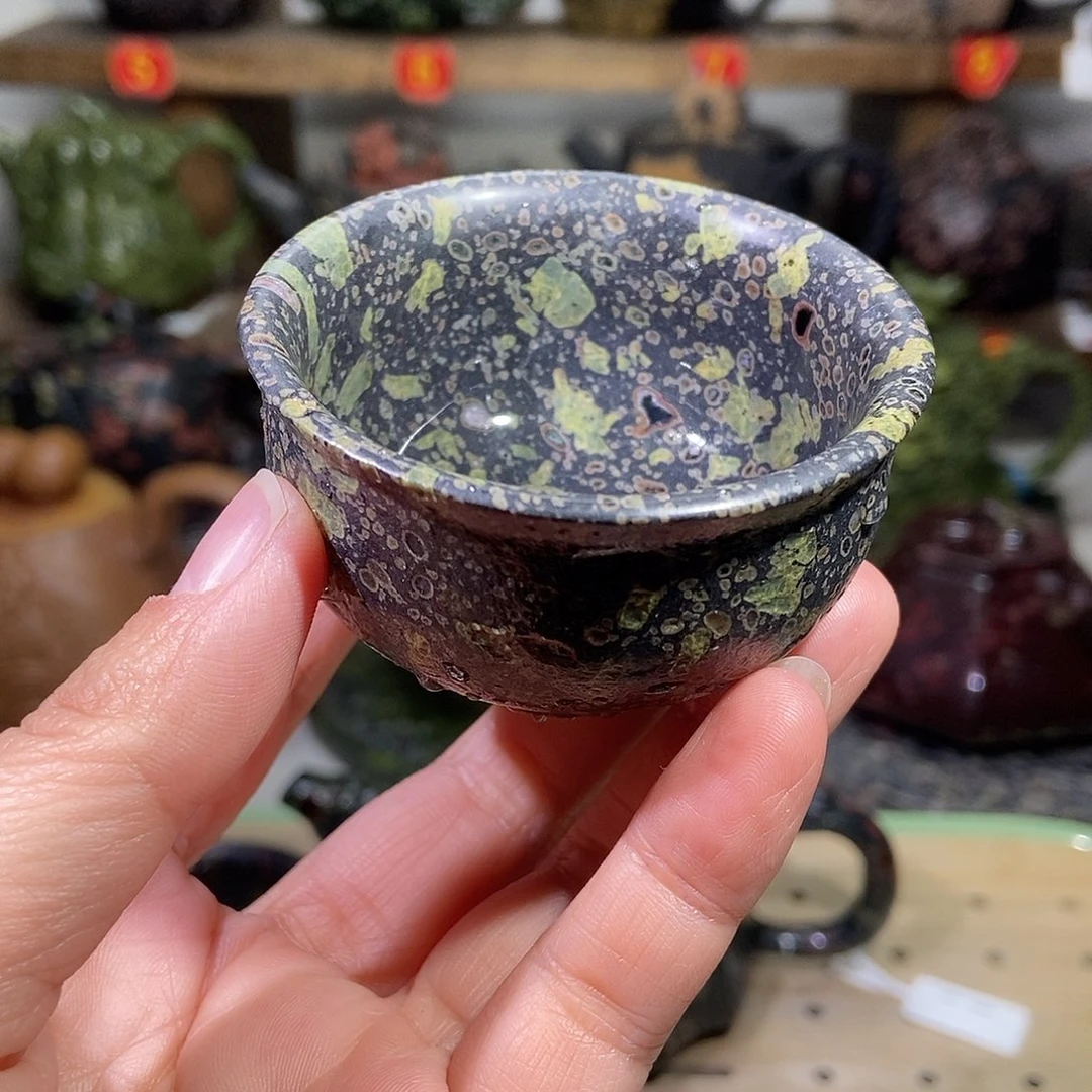 安山玉梅花玉品茗杯50CC