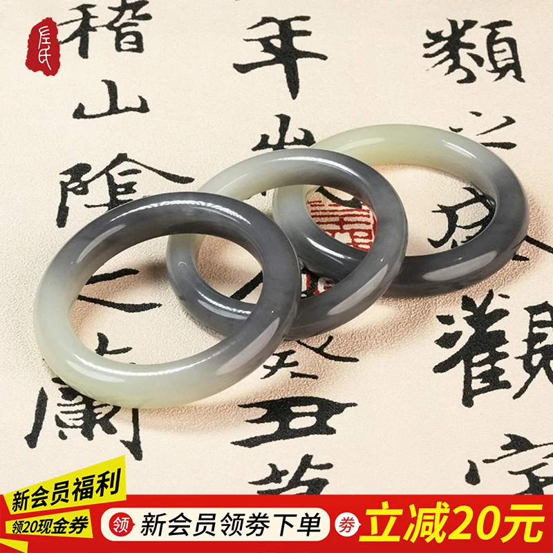 【左氏珠宝】旗舰店专属1746烟紫半山半水镯多样性发货（发其一）