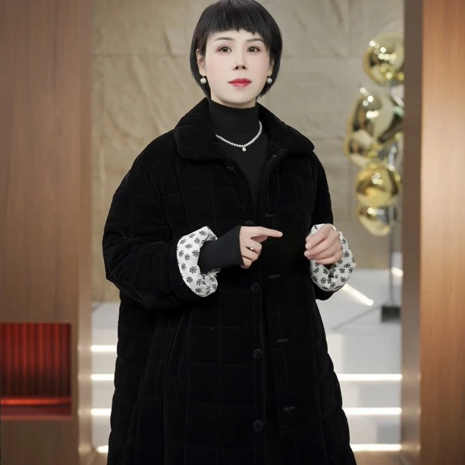 【渲渲推荐】QQ-8812冬季百搭时尚花边袖口【丝光绒外套】