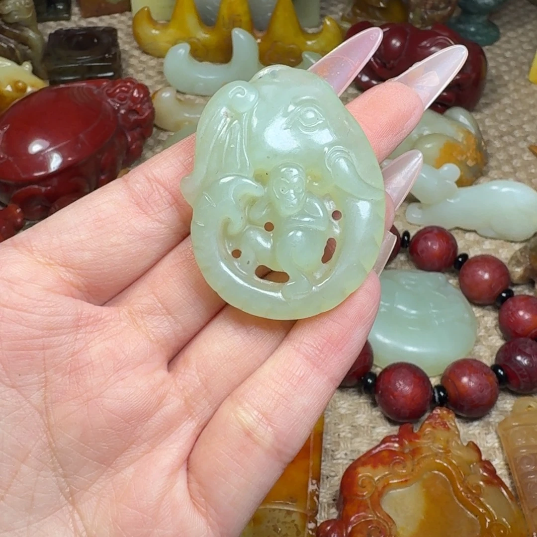 吊坠白玉菩提挂件