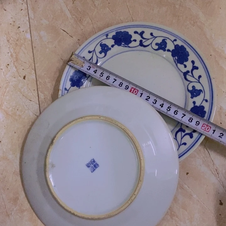 摆件2个20厘米芙蓉花平盘