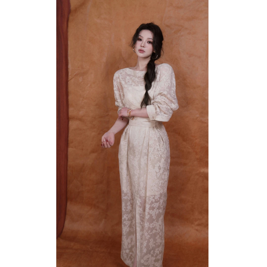 D.LIMIT DESIGN法式连衣裙千金清冷感贵系洋气气质长裙夏DLDY155