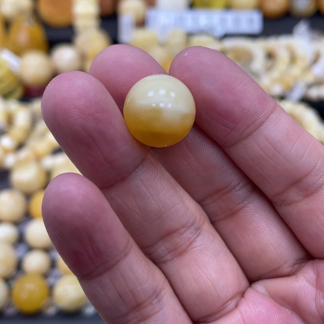 琥珀珠宝奇石未镶嵌15.1mm