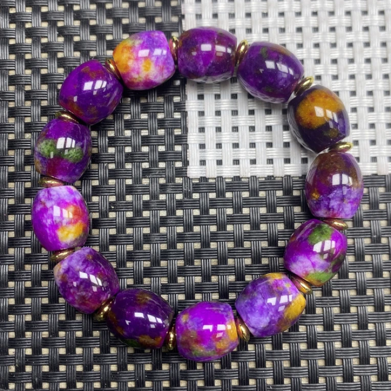 紫花色13mm桶珠567