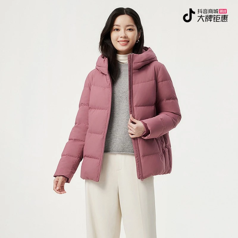 坦博尔【爆款升级】中老年妈妈装短款流光风冬季厚羽绒服TBF510356Z