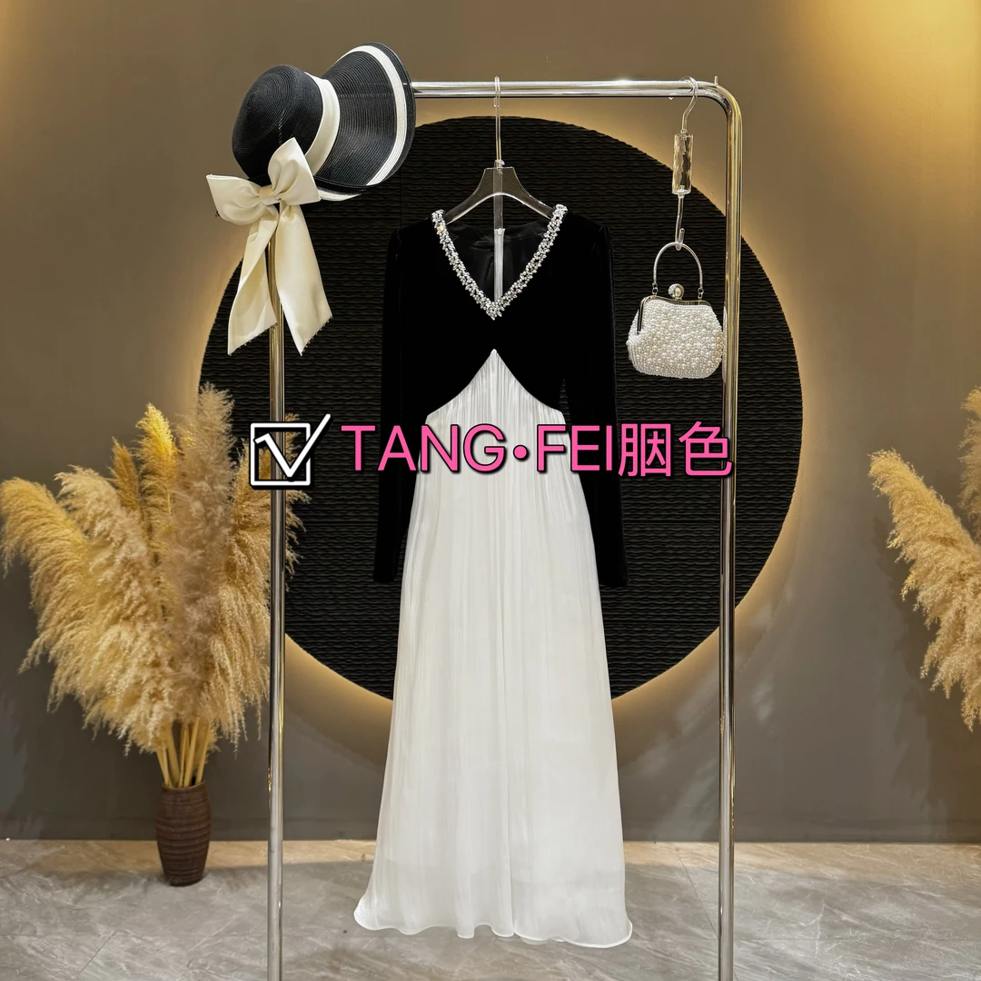 深圳专属TANG-FEI胭色【时尚丽人】MY0001 高级感贵妇气质连衣裙