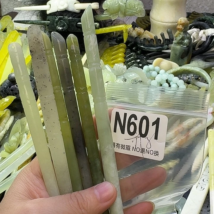 葳***蕤蛇纹石玉合金发饰