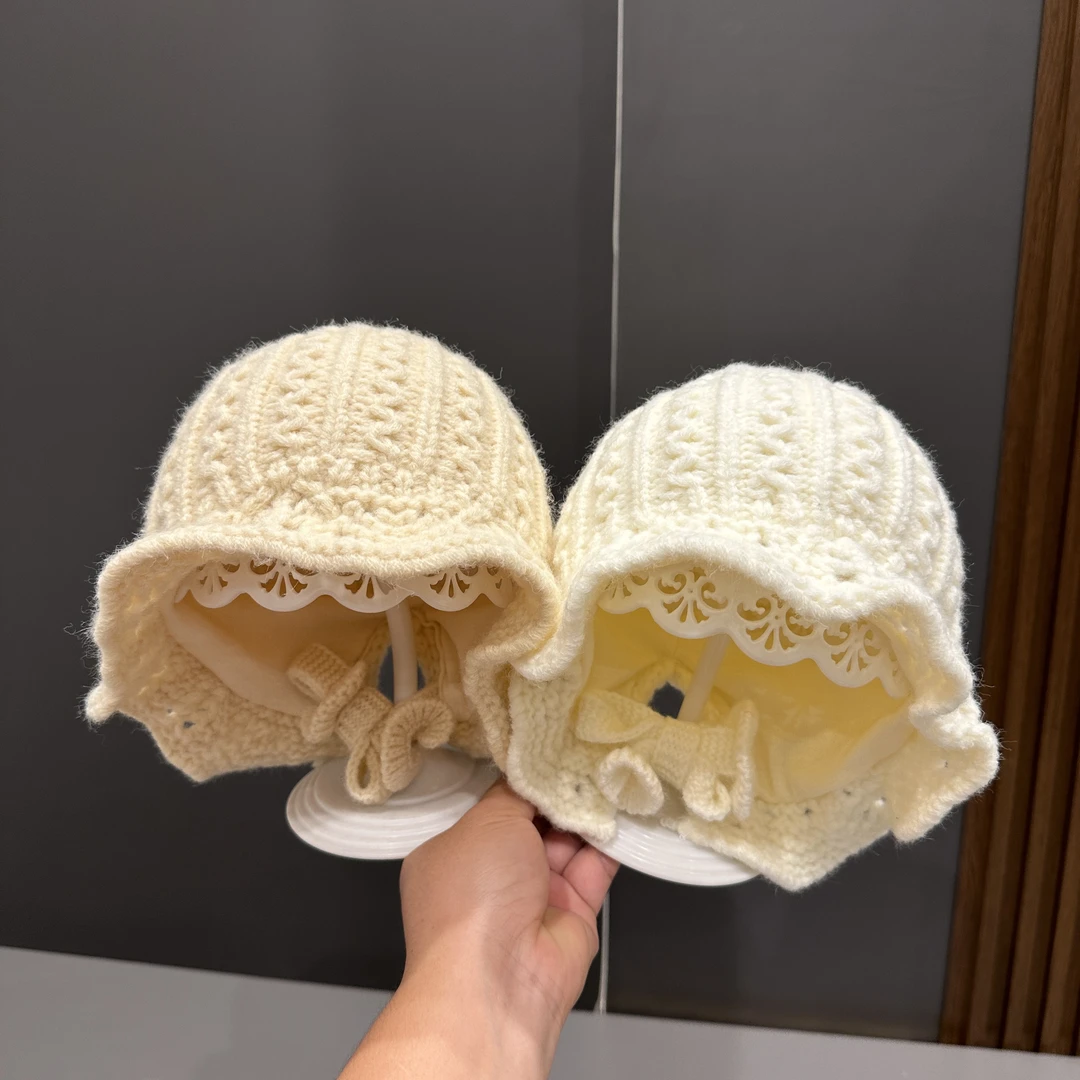 宝宝帽子秋冬款男女婴儿护耳帽加厚保暖冬季针织儿童毛线帽女宝