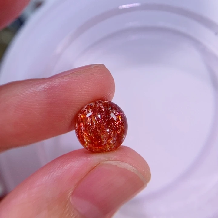 小***）未镶嵌珠宝半成品水晶金草莓晶单珠